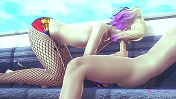 sex 动漫中文字幕 suicide squad yaoi observe harley quinn femboy skills with her hand and mouth sissy japanese asian manga anime hd