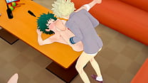 sex not my hero academia yaoi bakugou fucks deku in a karaoke while uraraka looks on manga anime porn hardsex hd