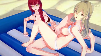 sex one chainsaw man ova beach episode makima and power have lesbian sex hd